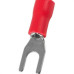 Terminal Pre-Isol Forquilha 0,5-1,5 F3,7 Vermelho - Kit C/100 Unidades