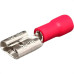 Terminal Pre-Isol Femea 0,5-1,5 Vermelho Penzel - Kit C/100 Unidades