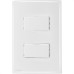 Conjunto Radial Ouro Branco 2 interruptores Simp 1809035