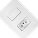 Conjunto Radial Ouro Branco 1 Simples 1Tomada 20A 1809216