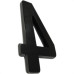 Numero 3D Pvc Deplasti 4 Preto 13Cm