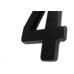 Numero 3D Pvc Deplasti 4 Preto 13Cm