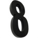 Numero 3D Pvc Deplasti 8 Preto 13Cm