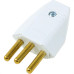 Pino Macho Perlex 2P+T 20A Branco 1048 - Kit C/10 Unidades