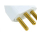 Pino Macho Perlex 2P+T 20A Branco 1048 - Kit C/10 Unidades