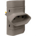 Pino Tres Saidas Perlex 2P+T 10A Cinza 345