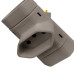 Pino Tres Saidas Perlex 2P+T 10A Cinza 345