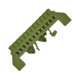 Barram Jng Terra 12 Termimal Verde 15703 - Kit C/5 Unidades