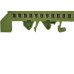 Barram Jng Terra 12 Termimal Verde 15703 - Kit C/5 Unidades