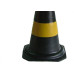 Cone Rigido Prosafety Plastico Preto/Amarelo 50Cm Wps1915