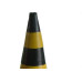 Cone Rigido Prosafety Plastico Preto/Amarelo 50Cm Wps1915