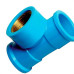 Viqua Azul Tee Liso Liso Rosca 20Mm X 1/2''  - Kit C/10 