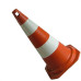 Cone Rigido Prosafety Plastico Laranja/Branco 70Cm Wps1916