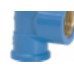 Tee Azul Amanco Reducao Liso/Liso/Rosca 25Mmx1/2'' 10424/11843 - Kit C/24 