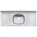 Pia Inox Tramontina 1,20M Para Cozinha Furo 3.1/2'' 