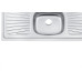Pia Inox Tramontina 1,20M Para Cozinha Furo 3.1/2'' 