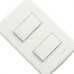 Conjunto Siena 4X2 Branco Com Placa (1Simples+1Paralelo Horizontal) 6522