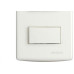 Conjunto Siena 4X2 Branco Com Placa (1Simples+1Paralelo Horizontal) 6522