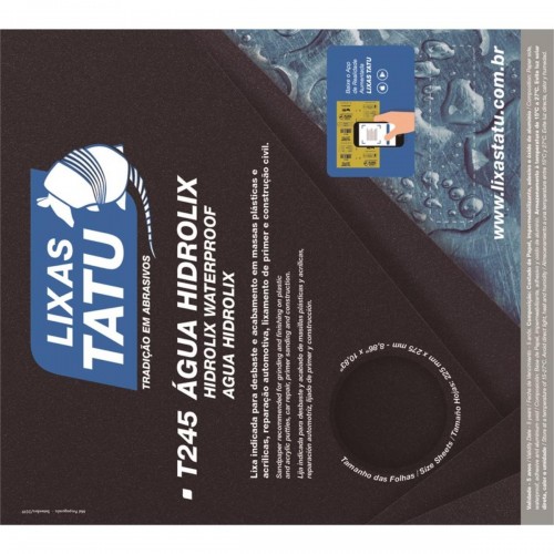 Lixa Dagua Tatu  180 Hidrolix  T24501800050 - Kit C/50