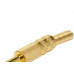 Plug P-10 Stereo 6,35Mm Dourado Com Mola 603 - Kit C/10 