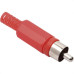 Plug Adaptador Rca Vermelho 590 - Kit C/10 