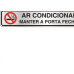 Placa Sinalizacao Aluminio 05X25 ''Ar Condicionado'' 100An