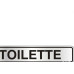 Placa Sinalizacao Aluminio 05X25 ''Toilette'' 100Ap