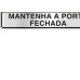 Placa Sinalizacao Aluminio 05X25 ''Manter Porta Fechada'' 100Cl