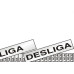 Placa Sinalizacao Aluminio 03X01 ''Liga/Desliga'' 24 Pecas 100Cq