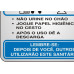 Placa Sinalizacao Aluminio 15X15 ''Procedimento Sanitario Masculino'' 120Aj