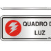 Placa Sinalizacao Aluminio 06X15 ''Quadro Forca Luz'' 2 Pecas 120Al