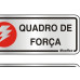 Placa Sinalizacao Aluminio 06X15 ''Quadro Forca Luz'' 2 Pecas 120Al