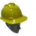 Capacete Com Carneira Ledan Plastico Amarelo 2531