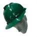 Capacete Com Carneira Ledan Plastico Verde 2533