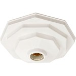 Plafonier Pvc Pavilonis 910 Branco Sextavado Soquete Porcelana 891001/200