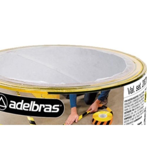 Fita Demarcacao Solo Adelbras 48X14M Zebrada 