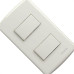 Conjunto Siena 4X2 Branco Com Placa (2Simples Horizontal) 6521