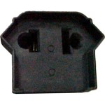 Pino Adaptador (Entrada =2 Redondo/Saida =2 Universal) Fernik Preto 508-1-1 - Kit C/20 