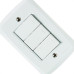 Conjunto Tramontina Lux 4X2 Branco Com Placa (3 Simples) 