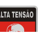 Placa Sinalizacao Aluminio 12X12 ''Alta Tensao'' 900Aw