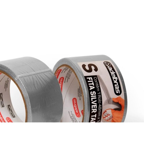 Fita Silver Tape Adelbras 48 X 10M Cinza 