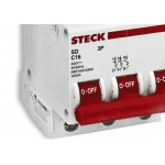 Disjuntor Steck Din Tripolar 63A Sd63 C Sdd63C63