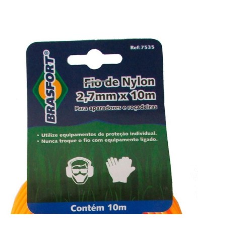 Fio De Nylon Brasfort Redondo 2,7Mm/ 10M 7535