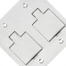 Placa Piso Inox 4X4 Unha 2 Telebras Pi442Tb