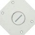 Placa Piso Inox 4X4 Para 1 Rosca Pi44Ro