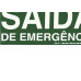 Placa Sinalizacao Pvc 15X30 ''Saida Emergencia'' Fluorescente 315Am