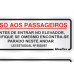 Placa Sinalizacao Aluminio 15X06 ''Aviso Elevador'' 2 Pecas 120Bk