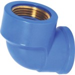 Cotovelo Azul Krona Liso Rosca 32Mm X 3/4'' 500 - Kit C/10 