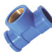 Tee Azul Krona Liso Rosca 32Mm X 3/4'' 507 - Kit C/10 