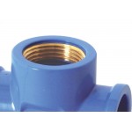 Tee Azul Krona Liso Rosca 32Mm X 3/4'' 507 - Kit C/10 